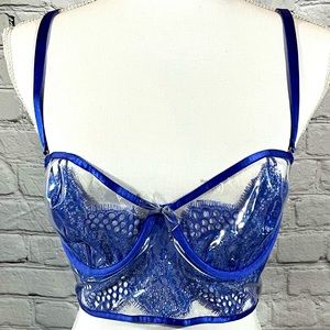 Savage X Fenty Hyper Real Lace and Vinyl Bustier XL
